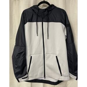 Under Armour Men's Black and White Zip Up Hooded The Swacket Jacket Size XL